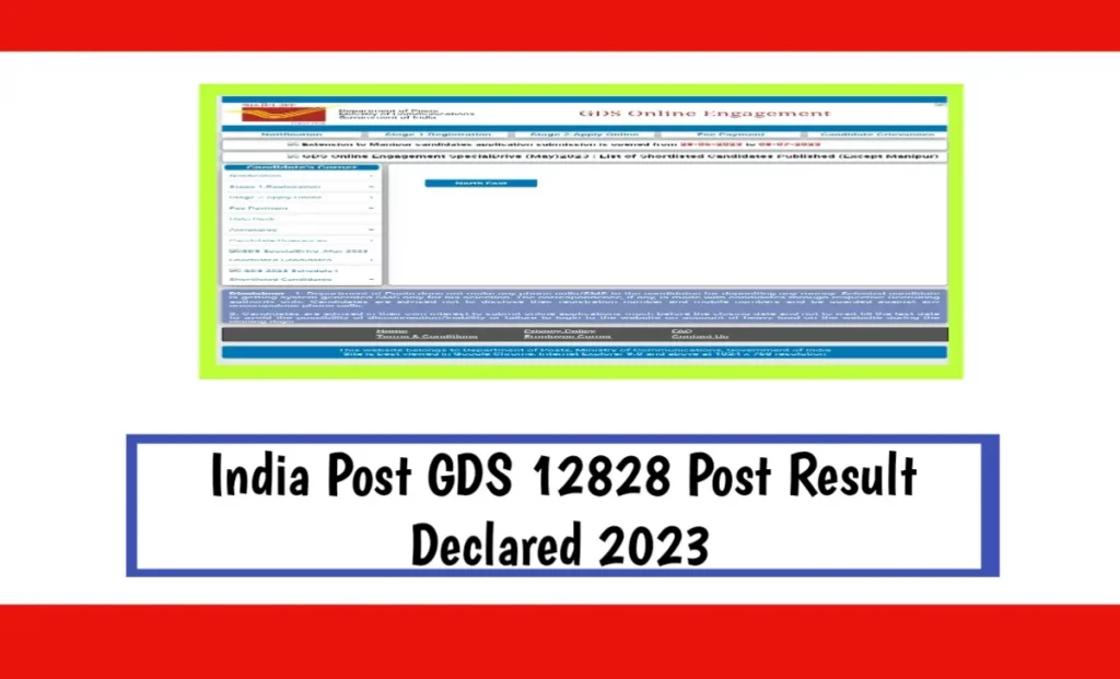 India Post GDS 12828 Post Result Declared 2023 State Wise Cut Off Download Merit List