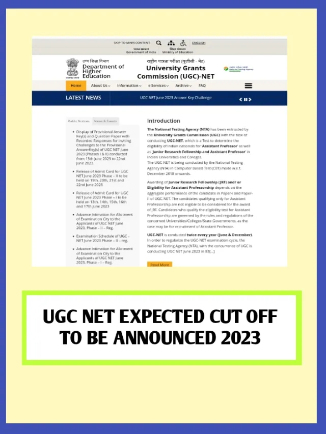 UGC NET Expected Cut Off To Be Announced 2023