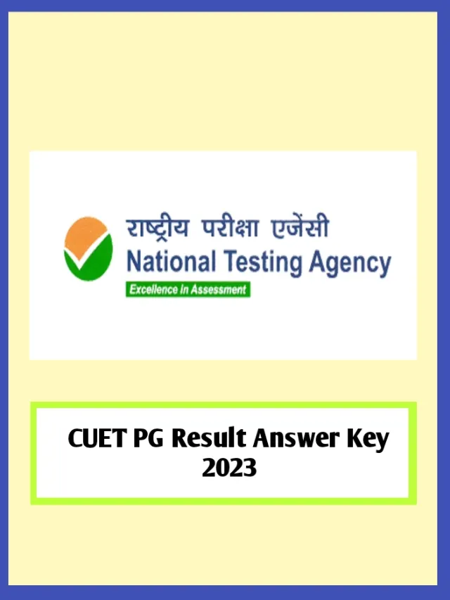 CUET PG Result Answer Key Released 2023