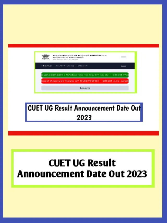 CUET UG Result Announcement Date Out 2023