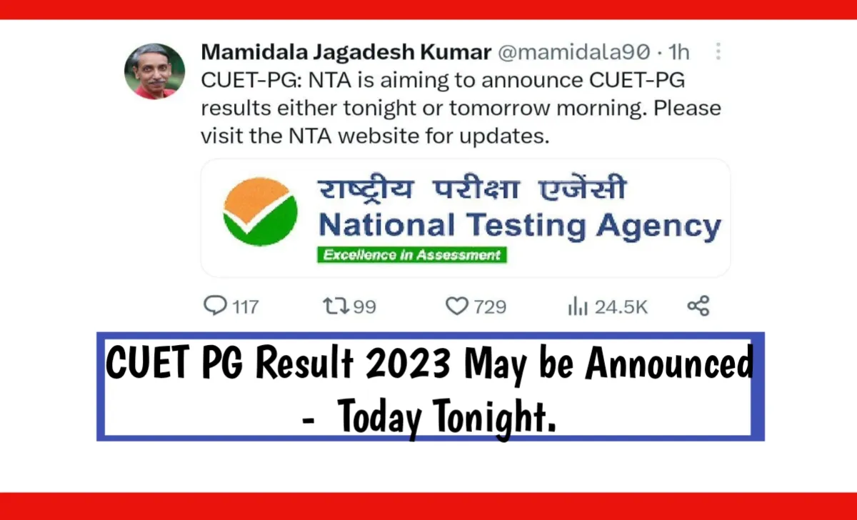 CUET PG 2023 Admission Test Result